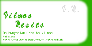 vilmos mesits business card